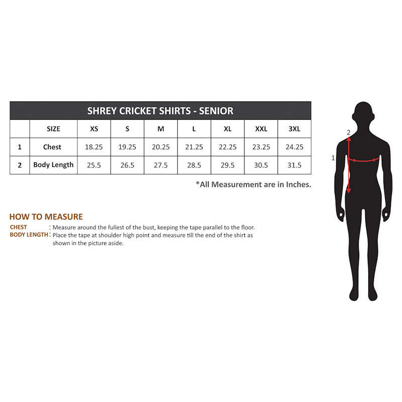 Shrey Size Guide